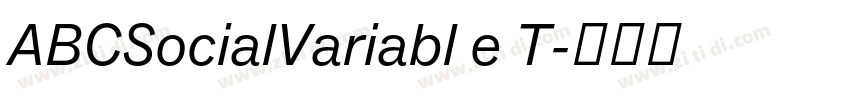 ABCSocialVariabl e T字体转换